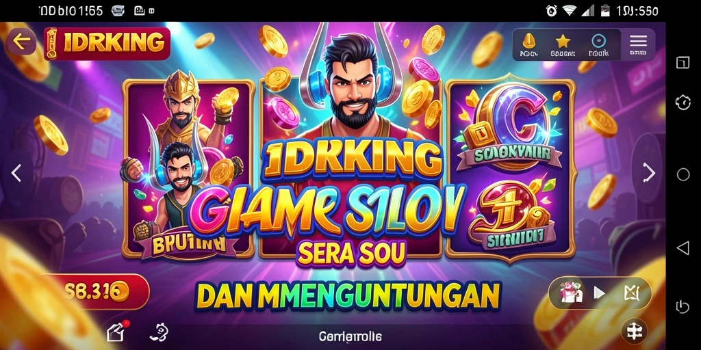 Screenshot gameplay IDRKING menampilkan berbagai tema slot yang menarik.