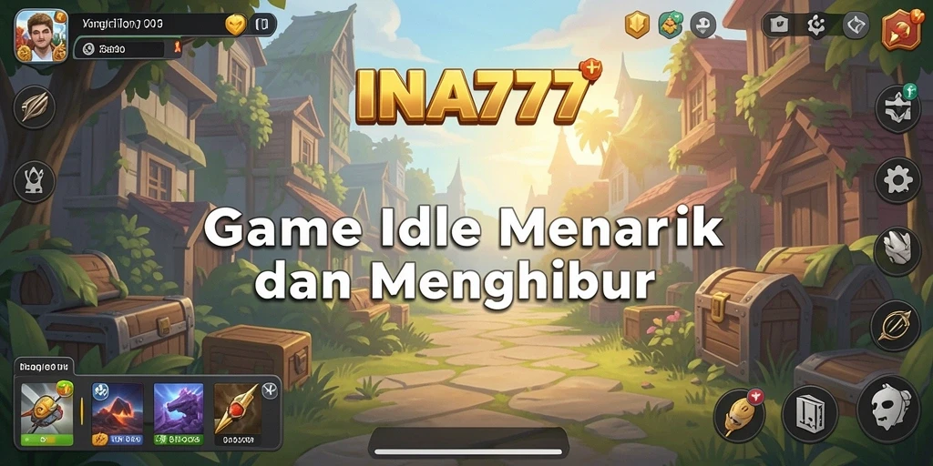 Tampilkan layar gameplay dari INA777 yang menggambarkan pengalaman Idle.