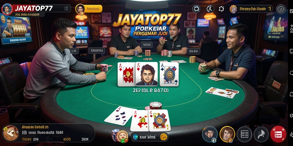 Tampilan menarik dari permainan Poker di JAYATOP77.