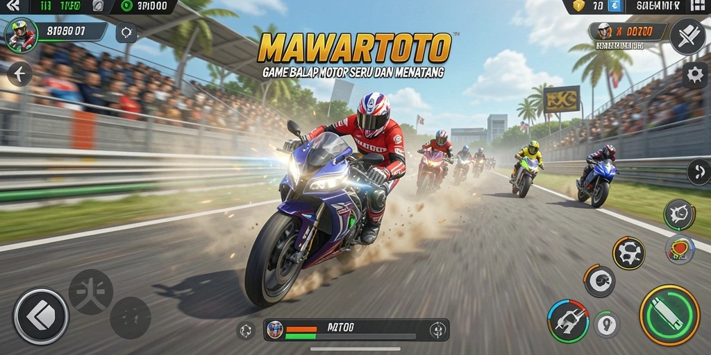 Gameplay seru balapan motor di MAWARTOTO.