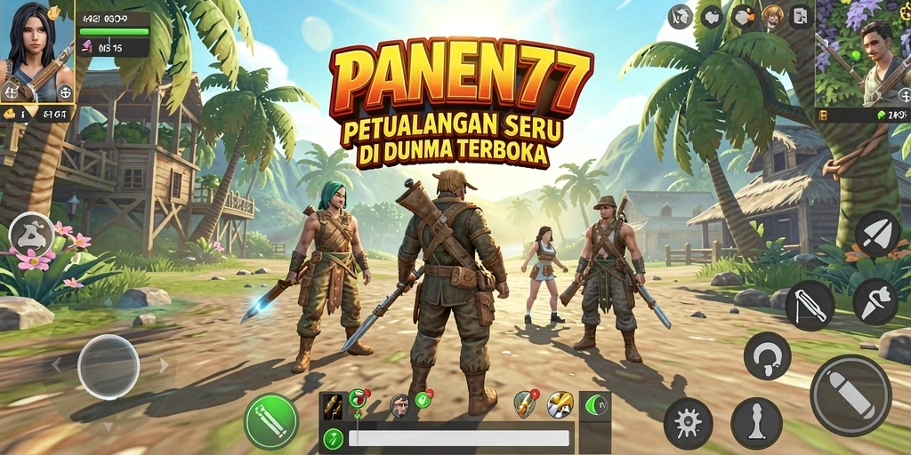 Tampilan menarik dunia terbuka PANEN77 saat pemain berpetualang.