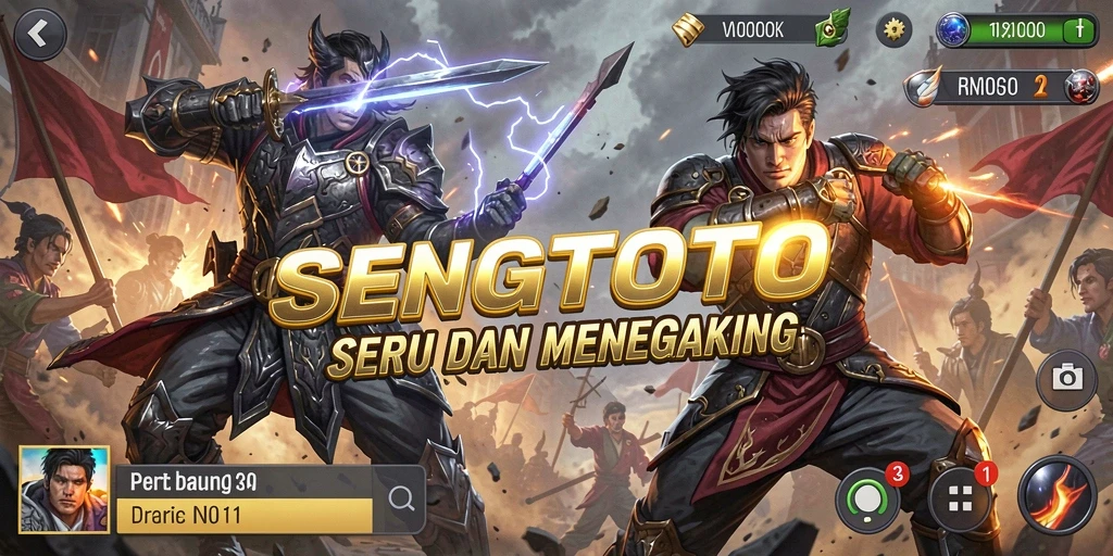 Tampilan seru pertarungan di SENGTOTO yang mendebarkan.