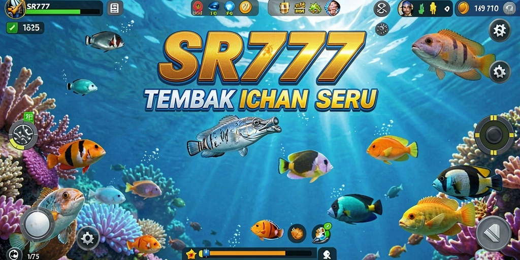 Tampilan gameplay seru di SR777 saat menembak ikan.
