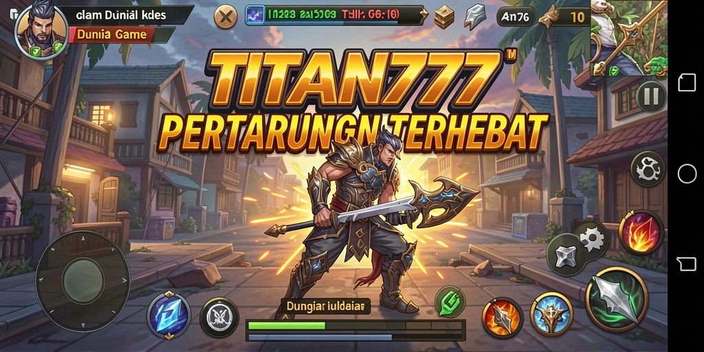 Gameplay pertarungan yang mendebarkan dalam TITAN777.
