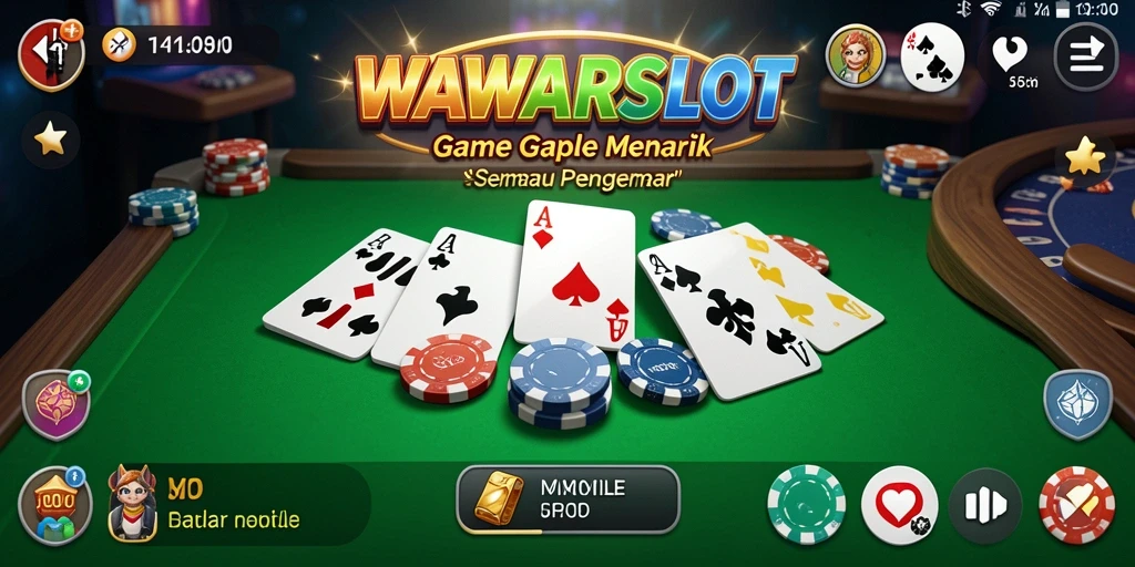 Tangkapan layar gameplay WAWARSLOT dengan pemain menikmati Gaple.