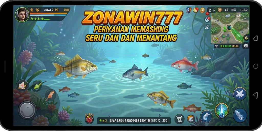 Screenshot gameplay seru memancing ikan di ZONAWIN777.